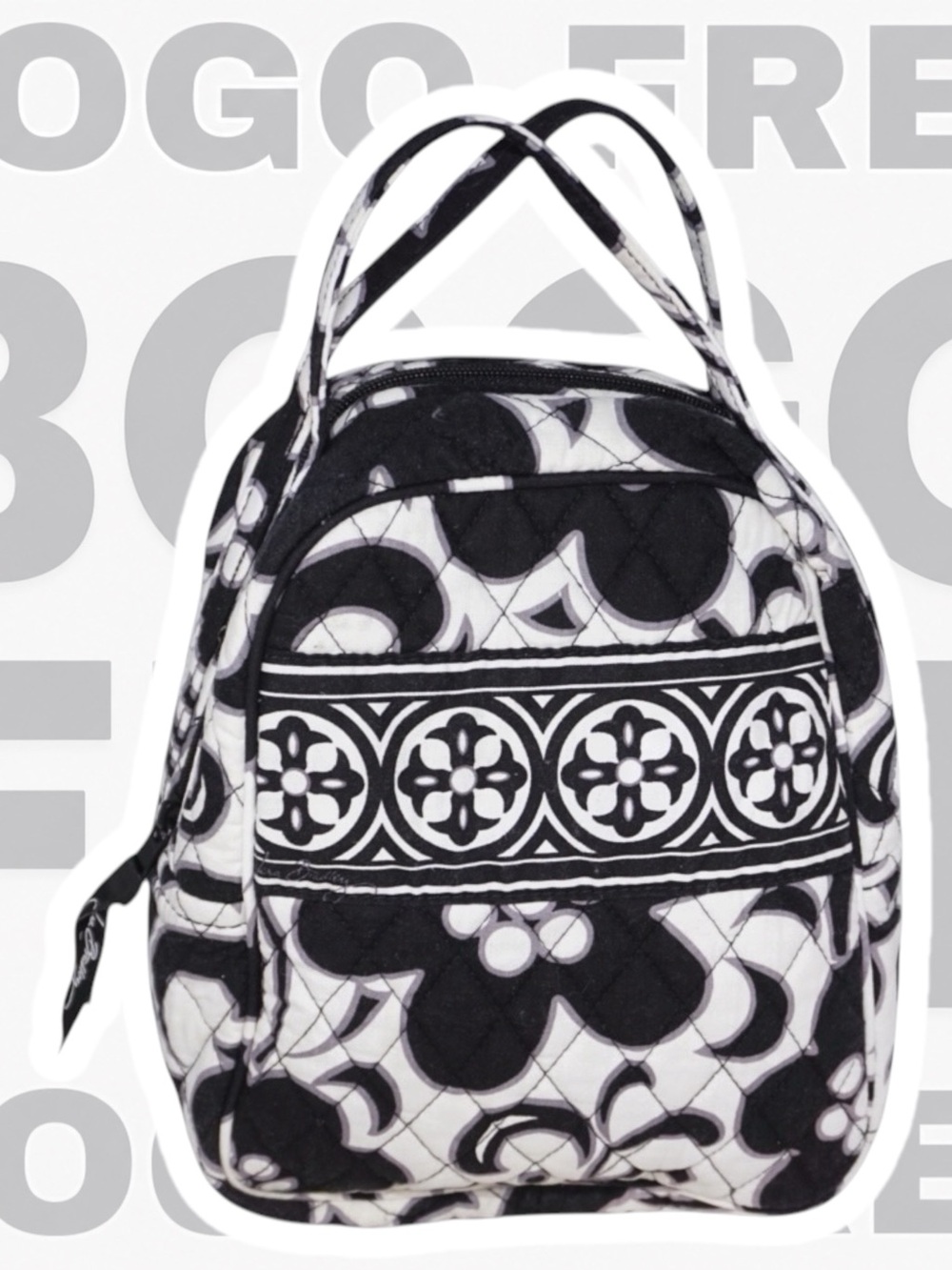 Vera Bradley "Night & Day" Quilted Fabric Lunch Tote / Cooler Bag
